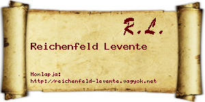 Reichenfeld Levente névjegykártya